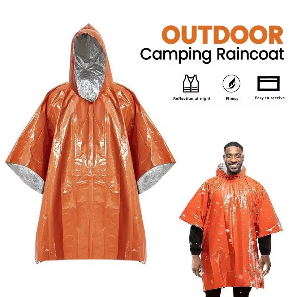 Emergency Poncho Rain - 1 szt./2 szt. Poncho przeciwdeszczowe z